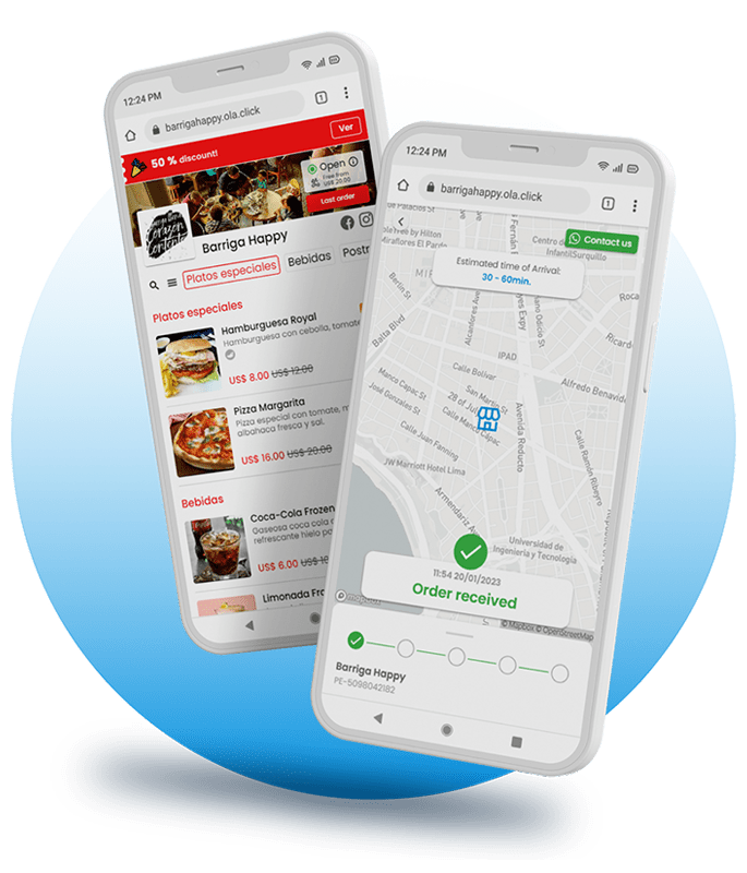exemples de menus numériques Olaclick