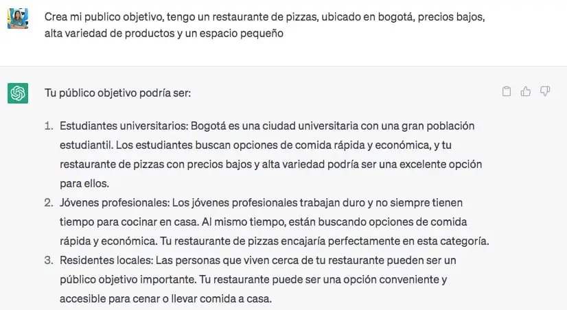 ejemplo público objetivo