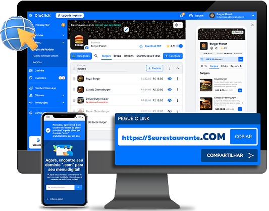 cardapio digital com dominio proprio olaclick