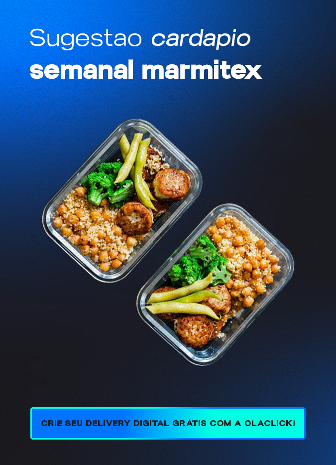 imagem mostrando duas opções de marmita para cardápio semanal simples caseiro