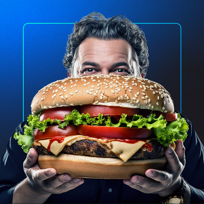 Te comerias esa hamburguesa